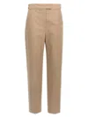 Brunello Cucinelli Cotton Trousers With Pockets And Belt Loops In Beige