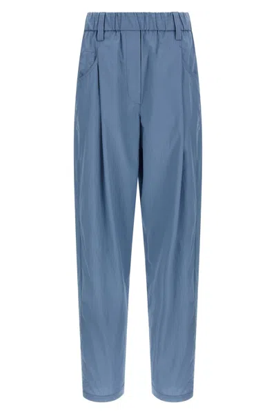 Brunello Cucinelli Monile Trousers Back Pocket And Side Pockets In Blue