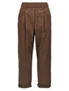 Brunello Cucinelli Brown Monile Pants In Brown