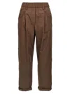 Brunello Cucinelli Brown Monile Pants In Brown