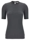 Brunello Cucinelli Monile Ribbed T-shirt In Gray