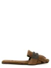 Brunello Cucinelli Fringed Flat Sole Open Toe Sandal
