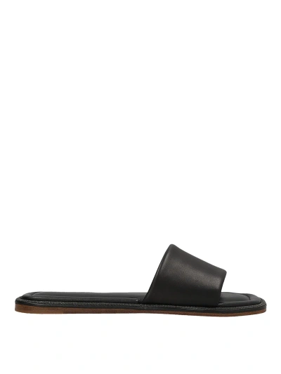 Brunello Cucinelli Monile Sandals In Negro