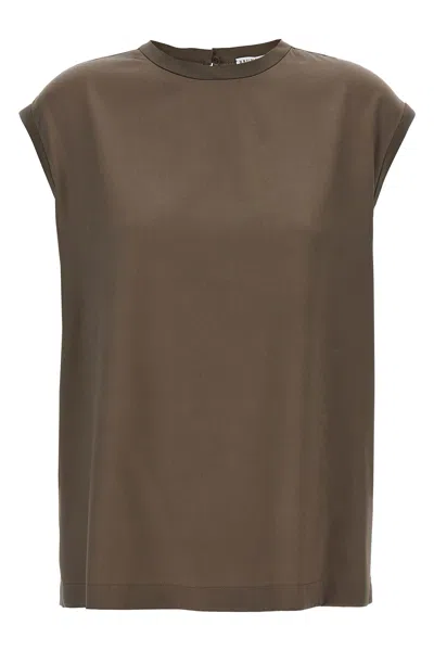 BRUNELLO CUCINELLI BRUNELLO CUCINELLI MONILE SATIN T-SHIRT