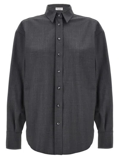Brunello Cucinelli Monile Shirt In Gray