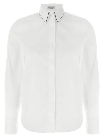 Brunello Cucinelli Monile Shirt Shirt And Blouse In White