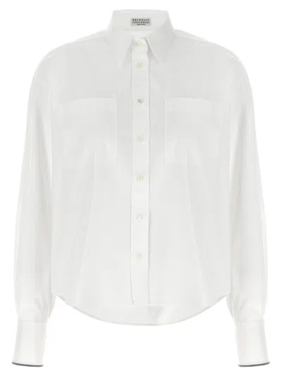 Brunello Cucinelli Monile Shirt Shirt And Blouse In White