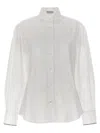 Brunello Cucinelli Poplin Monile Shirt In White