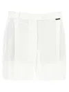 Brunello Cucinelli Belted Pleated Shorts Side Pockets In White