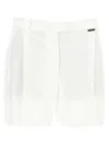 Brunello Cucinelli Belted Pleated Shorts Side Pockets In White
