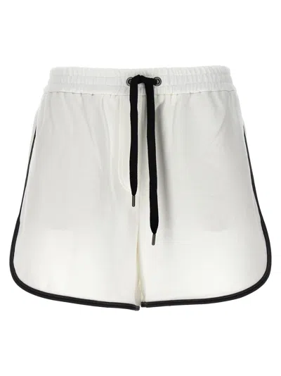 Brunello Cucinelli Drawstring Track Shorts In White