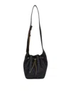 Brunello Cucinelli Duo Mini Denim Drawstring Bucket Bag In Blue
