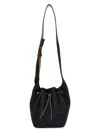 Brunello Cucinelli Duo Mini Denim Drawstring Bucket Bag In Blue