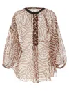 Brunello Cucinelli Monile Silk Blouse Shirt And Blouse Multicolor In Multi