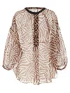 Brunello Cucinelli Monile Silk Blouse Shirt And Blouse Multicolor