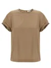 Brunello Cucinelli Silk Blouse With Crew Neck And Keyhole Back