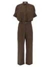 Brunello Cucinelli Waist Belt Cargo Chest Short Sleeve Dress