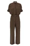 Brunello Cucinelli Waist Belt Cargo Chest Short Sleeve Dress