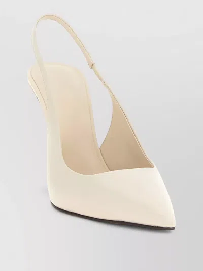 Brunello Cucinelli Monile Slingback Pumps Pointed Toe Stiletto In White