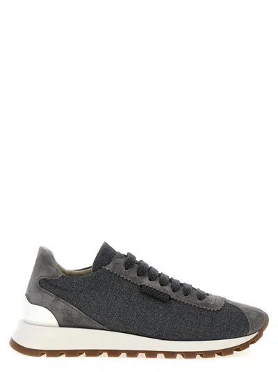 Brunello Cucinelli Dark Grey Monile Sneakers