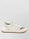 Brunello Cucinelli Monile Sneakers Mesh Panel Rubber Sole In Gray