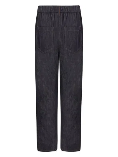 Brunello Cucinelli Monile Straight Jeans In Blue