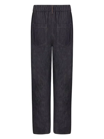 Brunello Cucinelli Monile Straight Jeans In Blue
