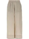 Brunello Cucinelli Trousers Wide Leg Elastic Waistband In Beige
