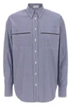 Brunello Cucinelli Monile Striped Shirt Shirt And Blouse Multicolor