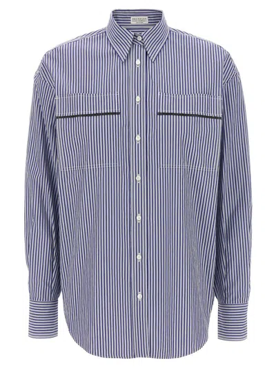 BRUNELLO CUCINELLI BRUNELLO CUCINELLI MONILE STRIPED SHIRT