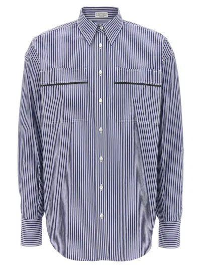 BRUNELLO CUCINELLI MONILE STRIPED SHIRT