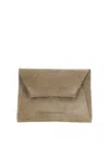 Brunello Cucinelli Women Monile Suede Clutch Bag