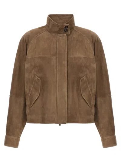 BRUNELLO CUCINELLI MONILE SUEDE JACKET