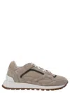 Brunello Cucinelli Leather Sneakers With Suede Accents And Comfortable Fit