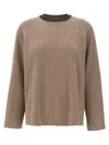 Brunello Cucinelli Ribbed-knit Cashmere Sweater In Beige