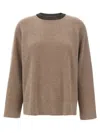 Brunello Cucinelli Ribbed-knit Cashmere Sweater In Beige