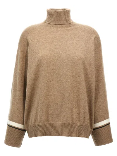 Brunello Cucinelli Monile Sweater In Beige