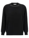 Brunello Cucinelli Cashmere Crew Neck Sweater In Black