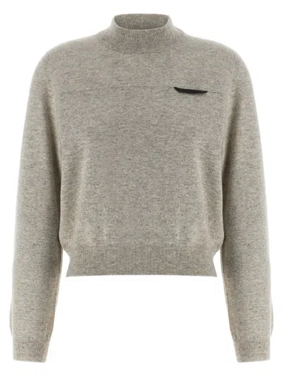 Brunello Cucinelli 'monile' Sweater In Gray