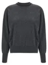 Brunello Cucinelli Crew Neck Knit Sweater With Relaxed Fit In Gray