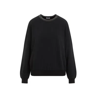 Brunello Cucinelli Monile Sweatshirt Women In Black