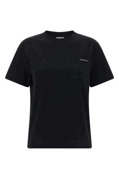 Brunello Cucinelli 'monile' T-shirt In Black