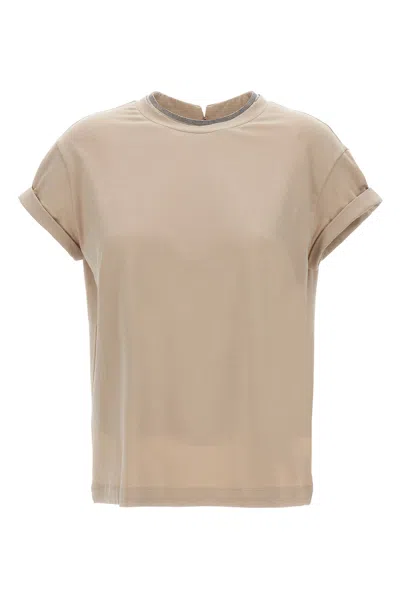 Brunello Cucinelli Monile T-shirt In Sand