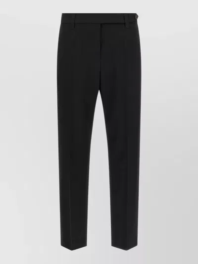 Brunello Cucinelli Monile Tailored Virgin Wool Tapered Pants In Black