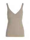 Brunello Cucinelli Monile Tank Top In Beige