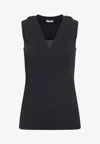 Brunello Cucinelli Monile Tank Top Women In Gray