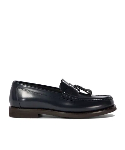 Brunello Cucinelli Patent Leather Loafer With Shiny Tassels In Black