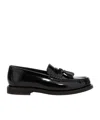 Brunello Cucinelli Minimal Shiny Tassel Calfskin Lo In Black