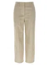 Brunello Cucinelli Velvet Trousers With Pockets And Loops In Brown