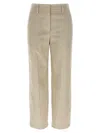 Brunello Cucinelli Velvet Trousers With Pockets And Loops In Brown
